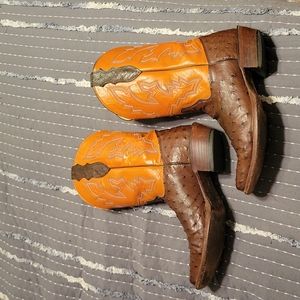 Justin full qill ostrich cowboy boots